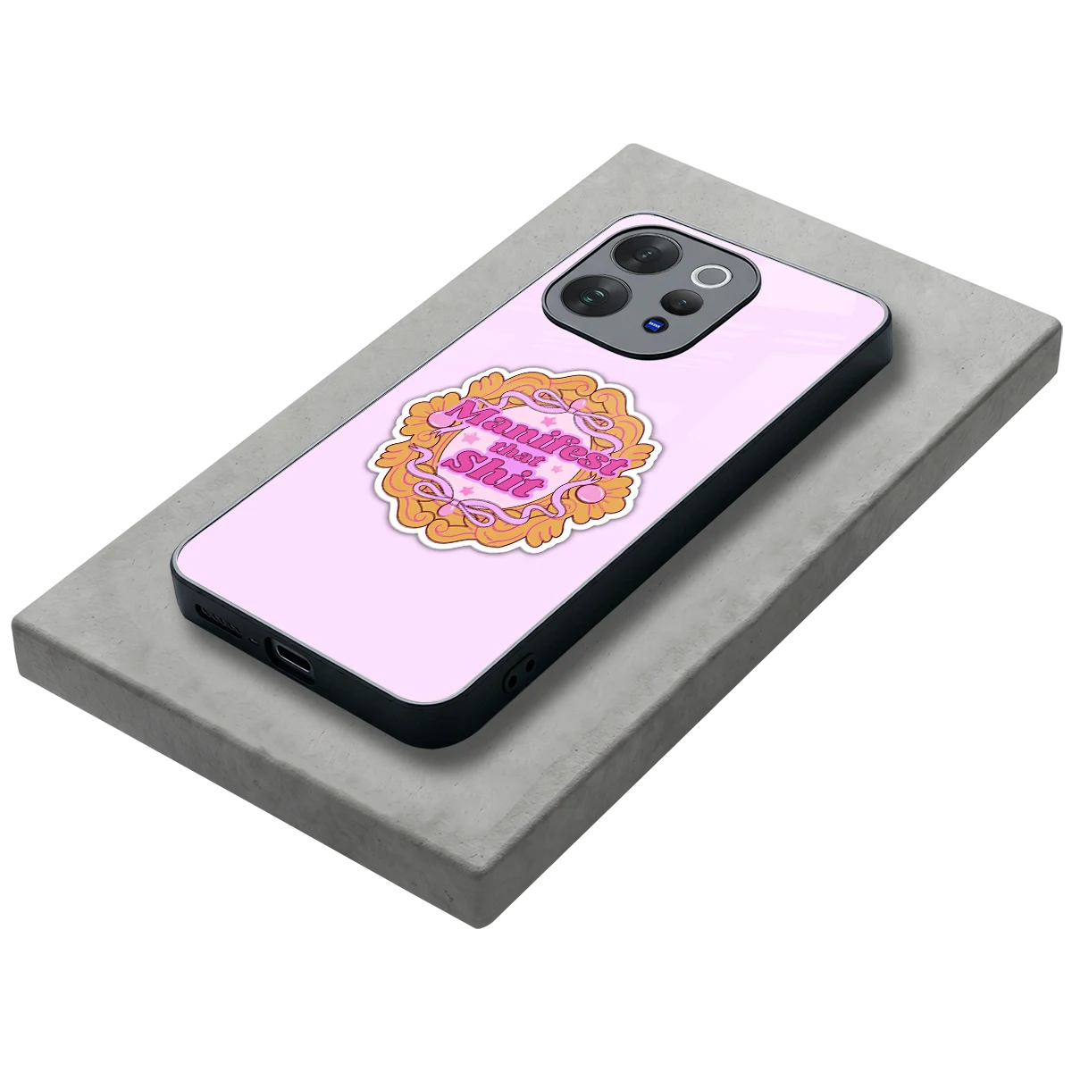 Manifestor stylish phone case for vivo v70 | glossy glass and slim fit