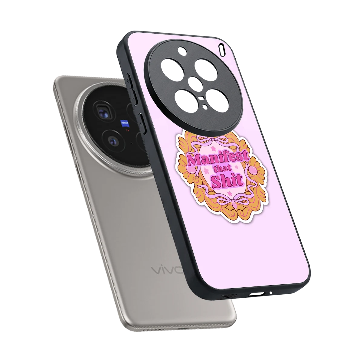 Manifestor sleek vivo x200 pro cover with tempered glass back and TPU edges