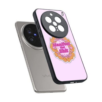 Manifestor sleek vivo x200 pro cover with tempered glass back and TPU edges