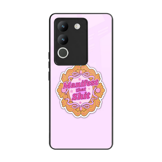 Manifestor back phone cover | glass case for vivo y200 5g