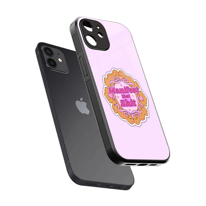 Manifestor sleek iphone 12 cover with tempered glass back and TPU edges