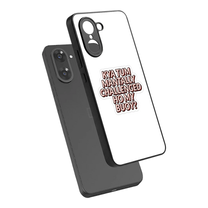 Mantally Challenged sleek oneplus nord ce5 5g cover with tempered glass back and TPU edges