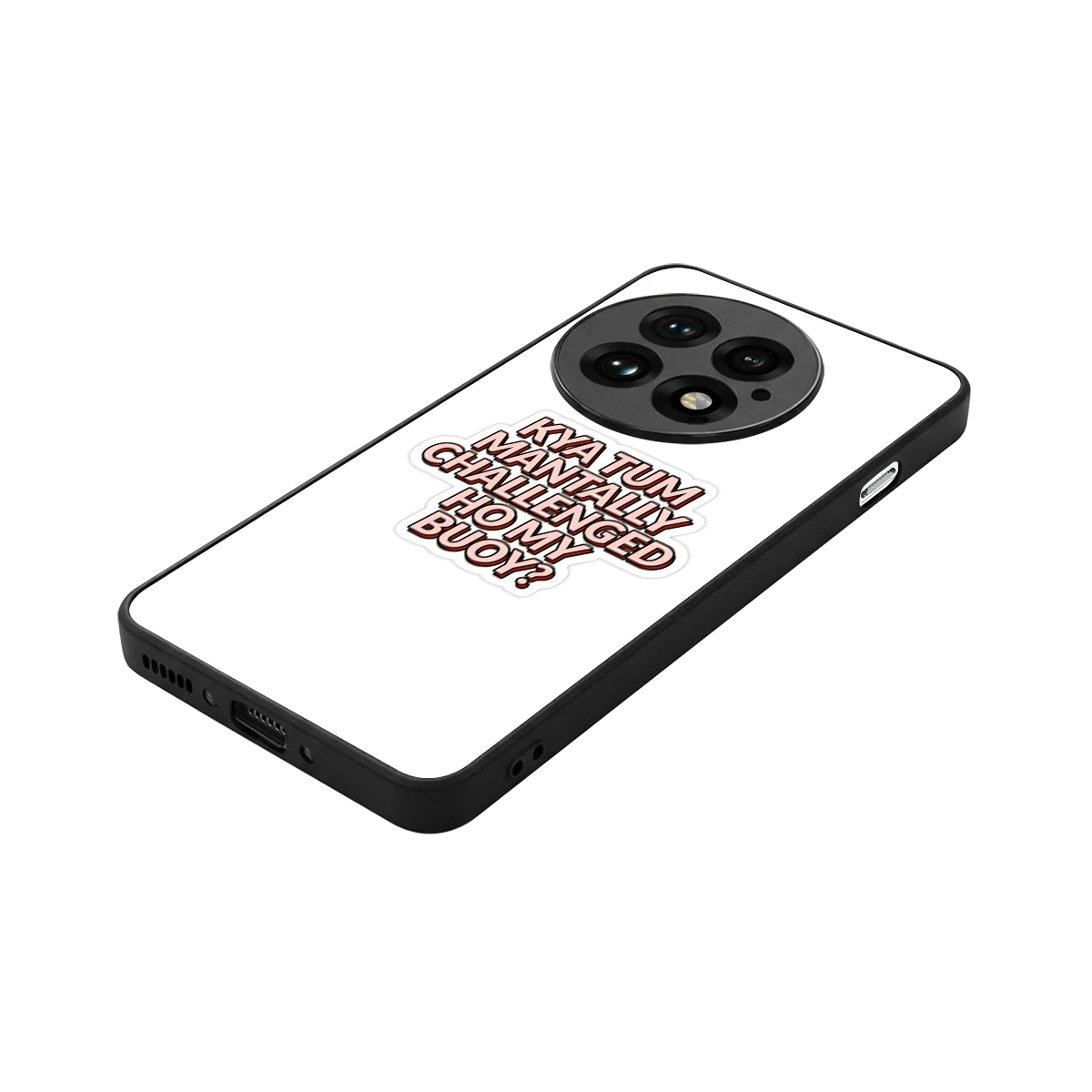 Mantally Challenged stylish phone case for oneplus 13 | glossy glass and slim fit