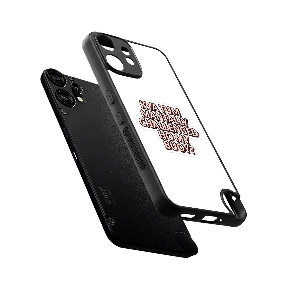 Mantally Challenged sleek cmf nothing phone 2 pro cover with tempered glass back and TPU edges