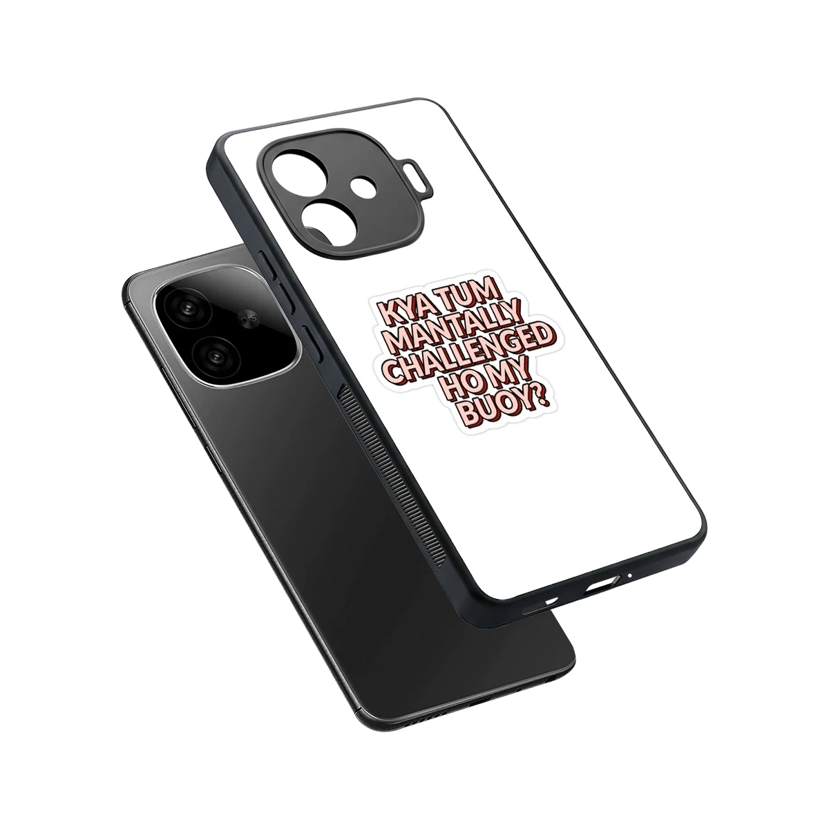 Mantally Challenged sleek iqoo neo 10r 5g cover with tempered glass back and TPU edges