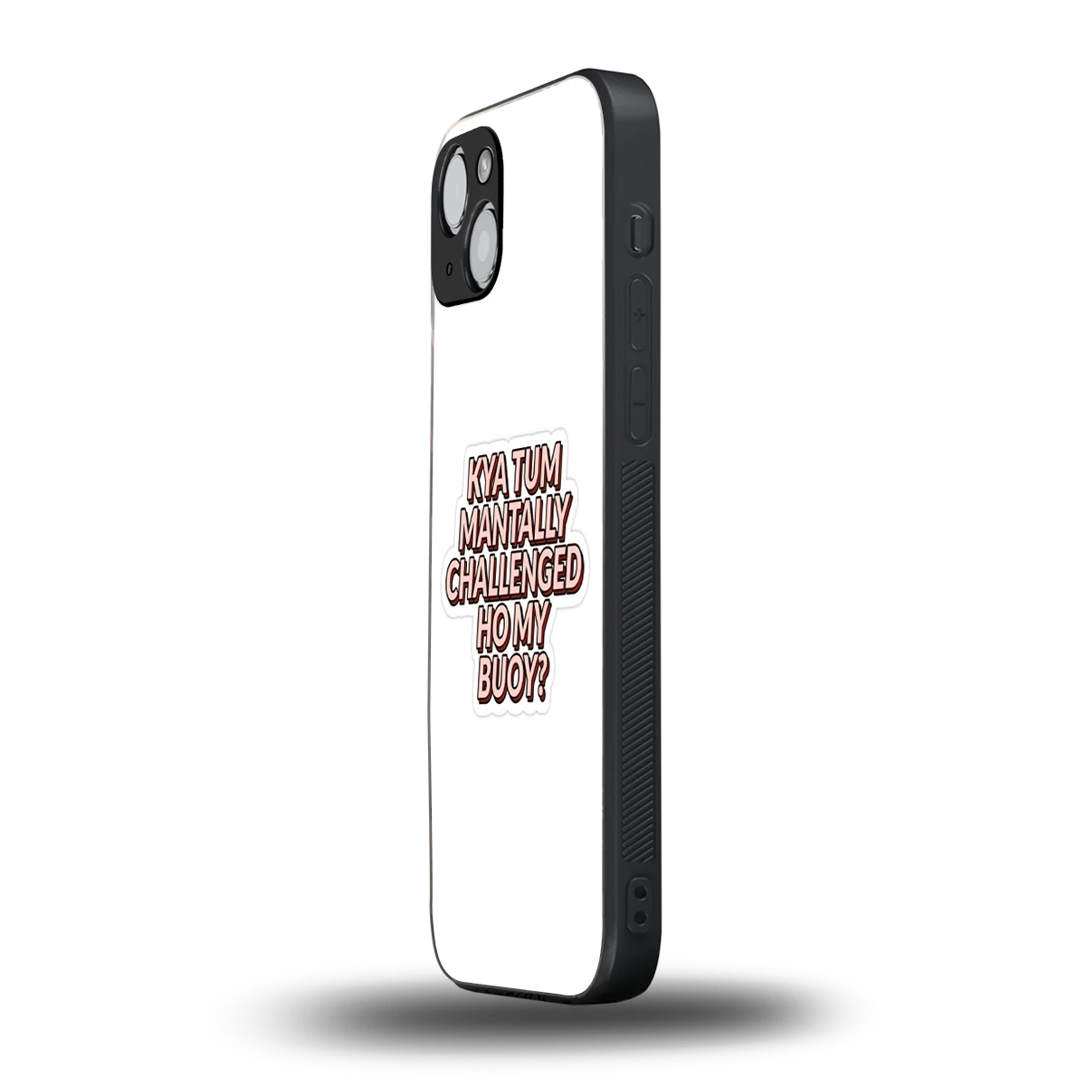 Mantally Challenged iphone 14 plus mobile cover | shockproof glass phone case