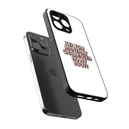 Mantally Challenged sleek iphone 16 pro max cover with tempered glass back and TPU edges