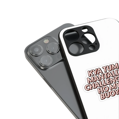 Mantally Challenged stylish phone case for iphone 15 pro | glossy glass and slim fit