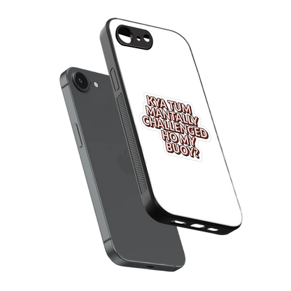 Mantally Challenged sleek iphone 17e cover with tempered glass back and TPU edges