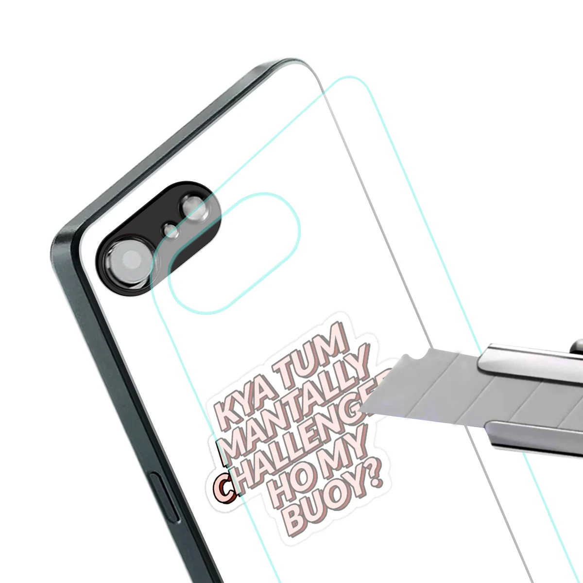 Mantally Challenged stylish phone case for iphone 16e | glossy glass and slim fit