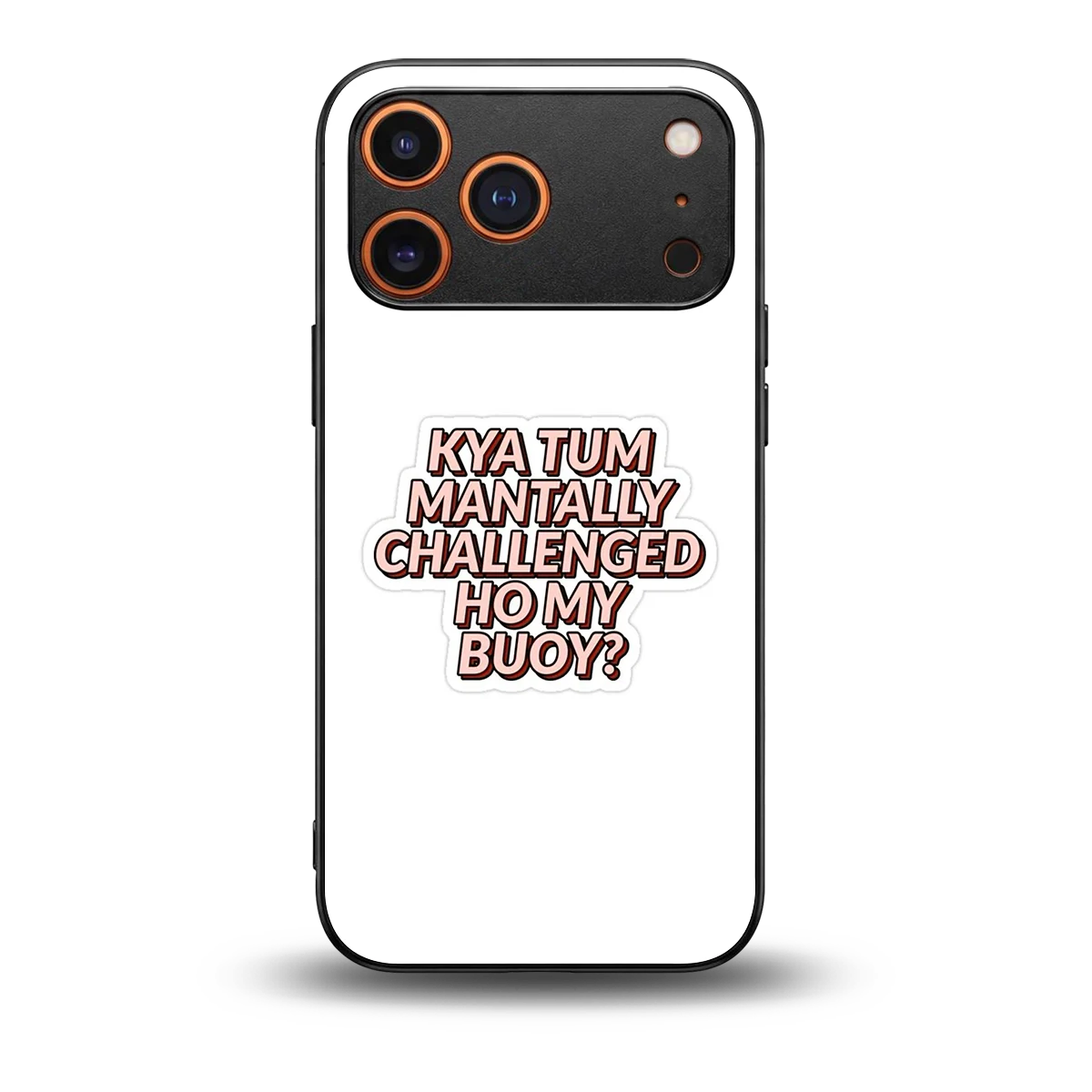 Mantally Challenged back phone cover | glass case for iphone 17 pro