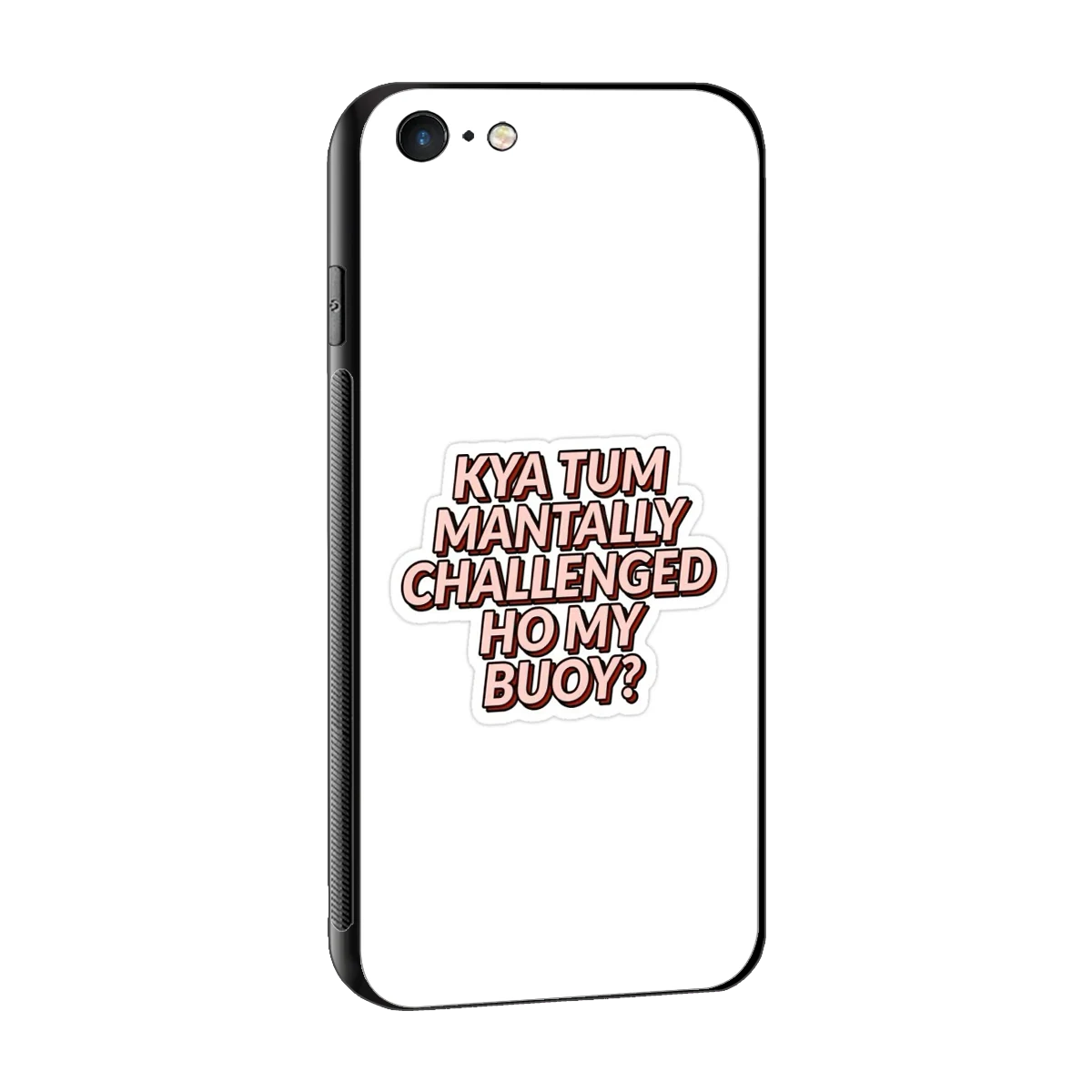 Mantally Challenged sleek iphone 6s cover with tempered glass back and TPU edges