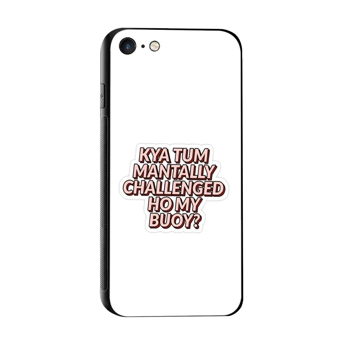 Mantally Challenged sleek iphone 7 cover with tempered glass back and TPU edges
