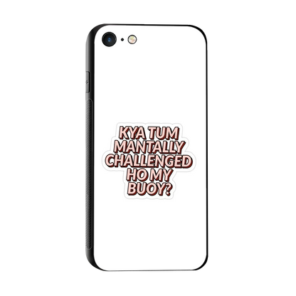 Mantally Challenged sleek iphone 7 cover with tempered glass back and TPU edges