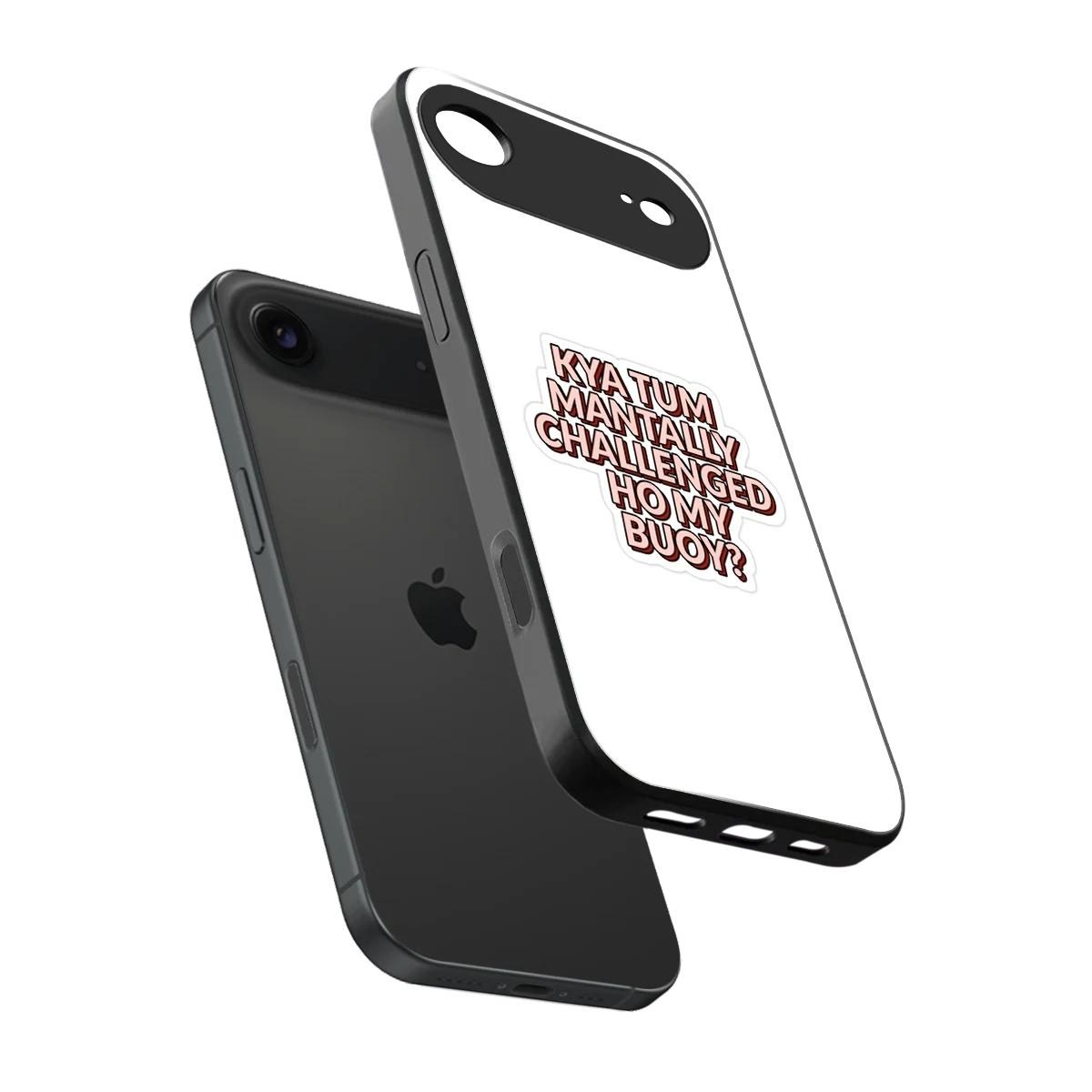 Mantally Challenged sleek iphone air cover with tempered glass back and TPU edges