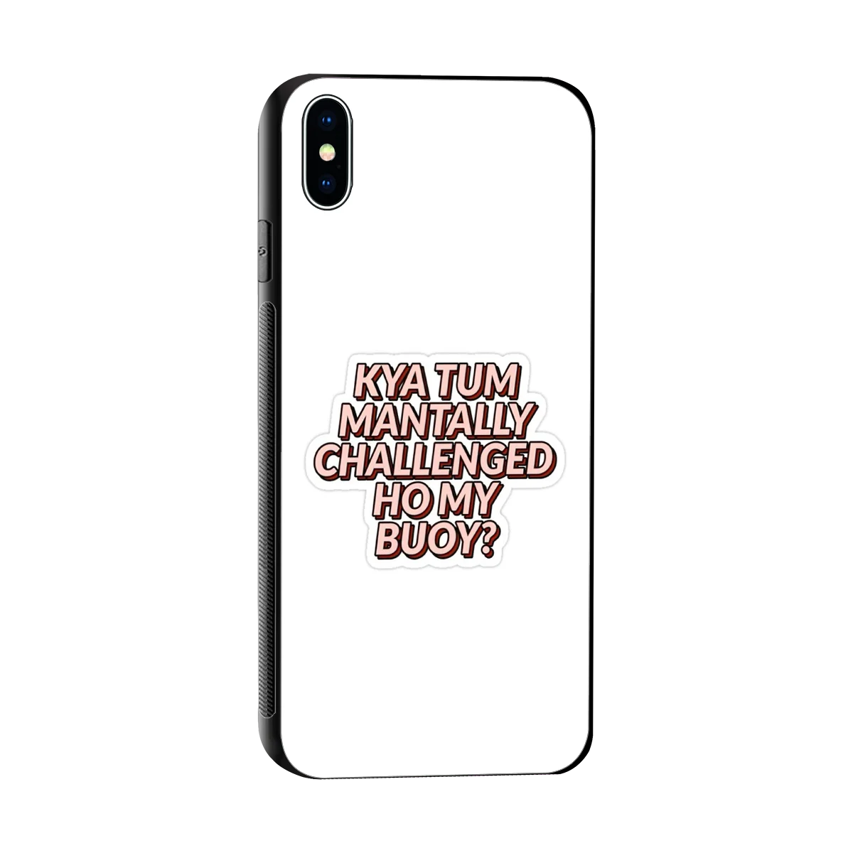 Mantally Challenged sleek iphone xs max cover with tempered glass back and TPU edges