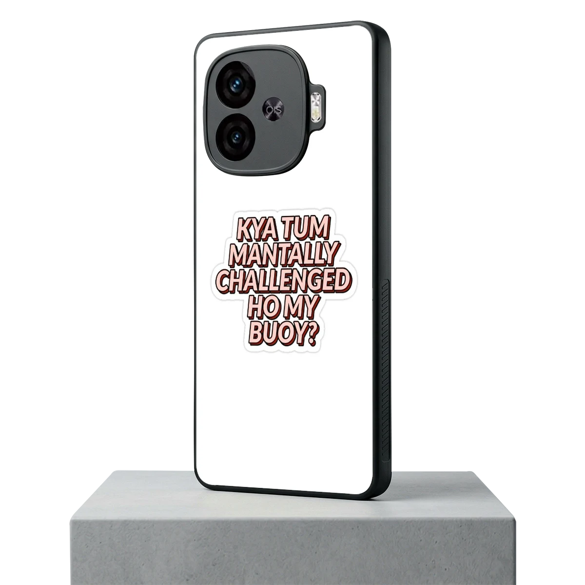 Mantally Challenged iqoo neo 10r 5g mobile cover | shockproof glass phone case