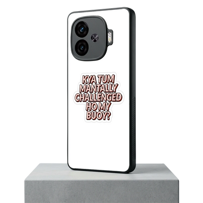 Mantally Challenged iqoo neo 10r 5g mobile cover | shockproof glass phone case