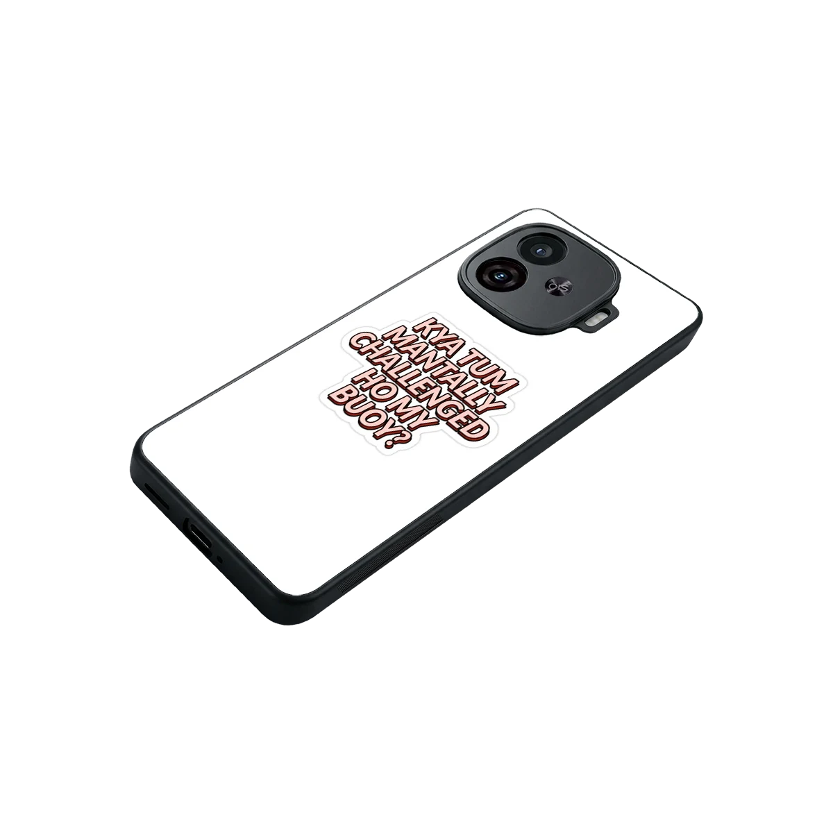 Mantally Challenged stylish phone case for iqoo neo 10r 5g | glossy glass and slim fit