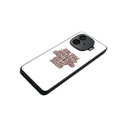 Mantally Challenged stylish phone case for iqoo neo 10r 5g | glossy glass and slim fit
