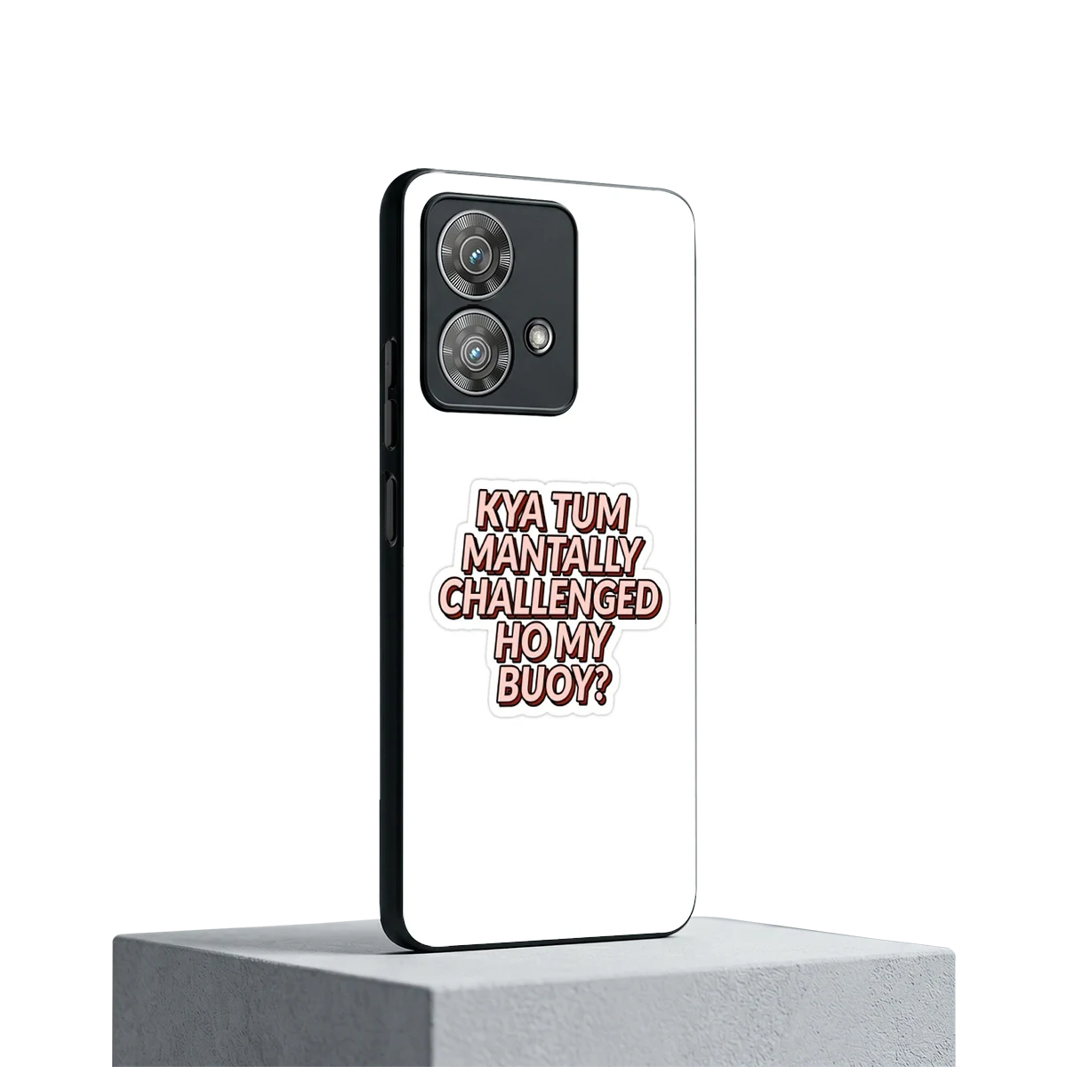 Mantally Challenged motorola edge 40 neo 5g mobile cover | shockproof glass phone case