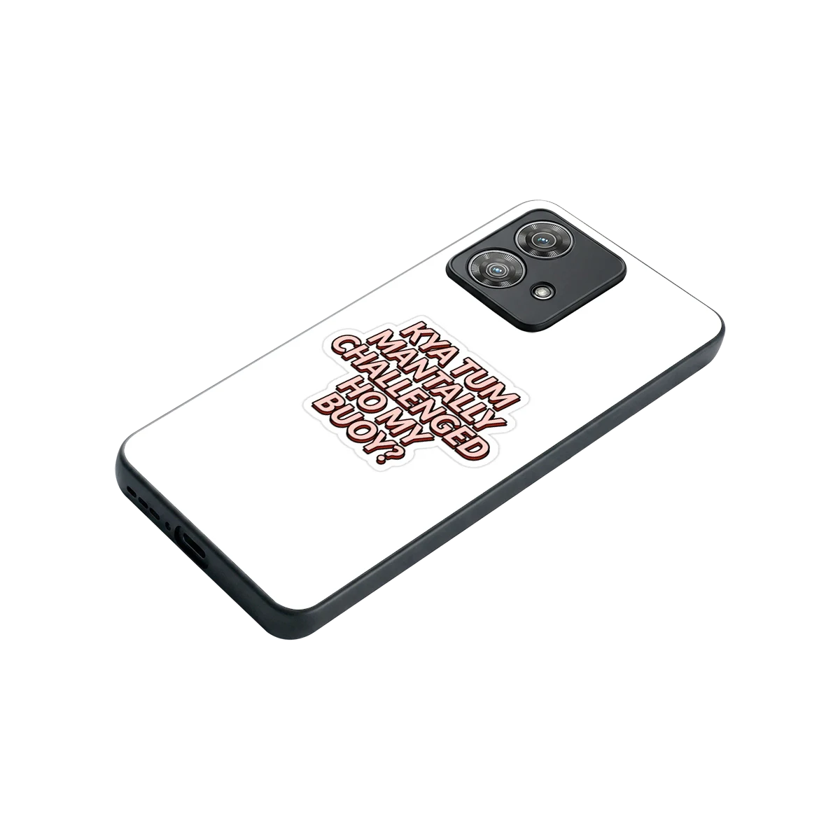 Mantally Challenged stylish phone case for motorola edge 40 neo 5g | glossy glass and slim fit