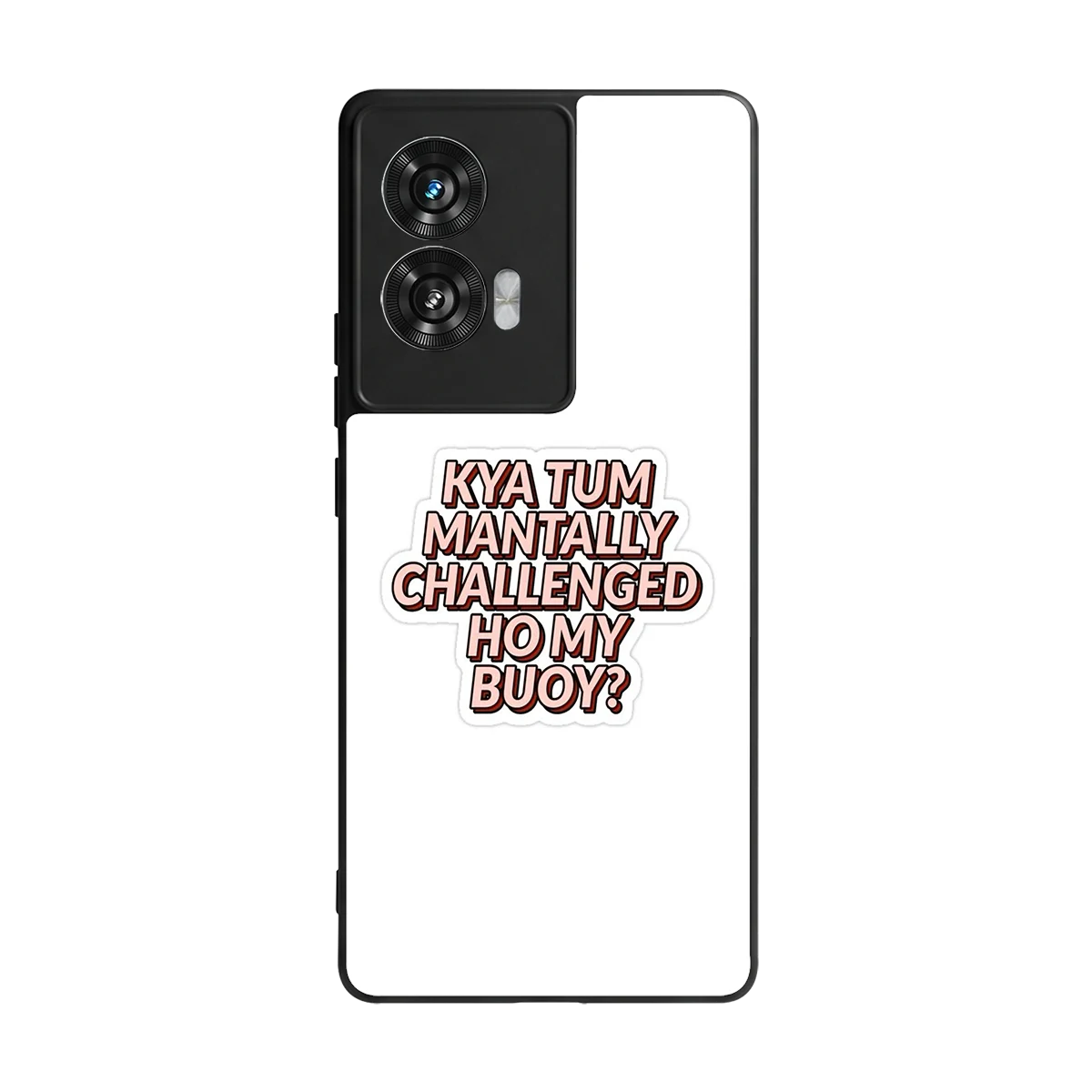 Mantally Challenged back phone cover | glass case for motorola edge 50 fusion