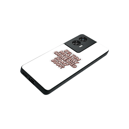 Mantally Challenged stylish phone case for motorola edge 50 fusion | glossy glass and slim fit