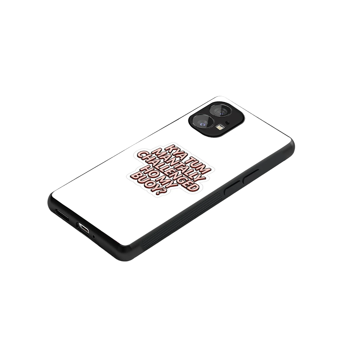 Mantally Challenged stylish phone case for nothing phone 1 | glossy glass and slim fit