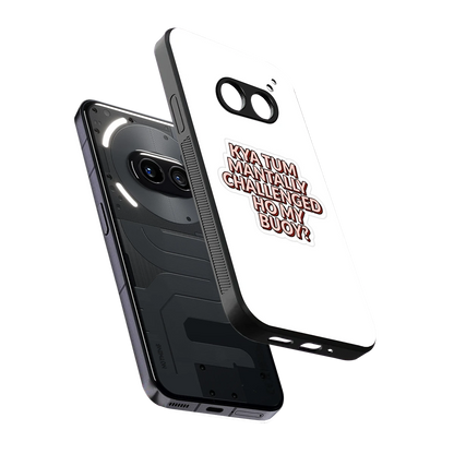 Mantally Challenged sleek nothing phone 2a cover with tempered glass back and TPU edges
