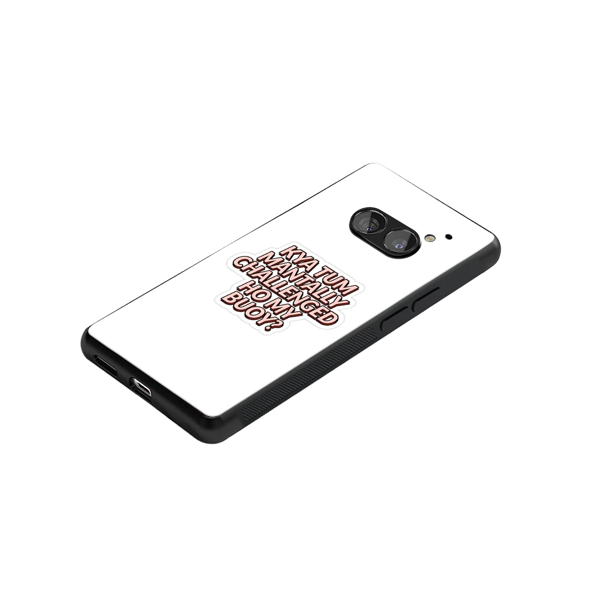 Mantally Challenged stylish phone case for nothing phone 2a | glossy glass and slim fit