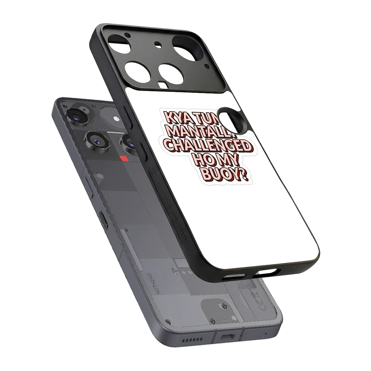 Mantally Challenged sleek nothing phone 3 cover with tempered glass back and TPU edges