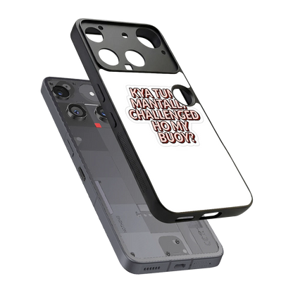 Mantally Challenged sleek nothing phone 3 cover with tempered glass back and TPU edges