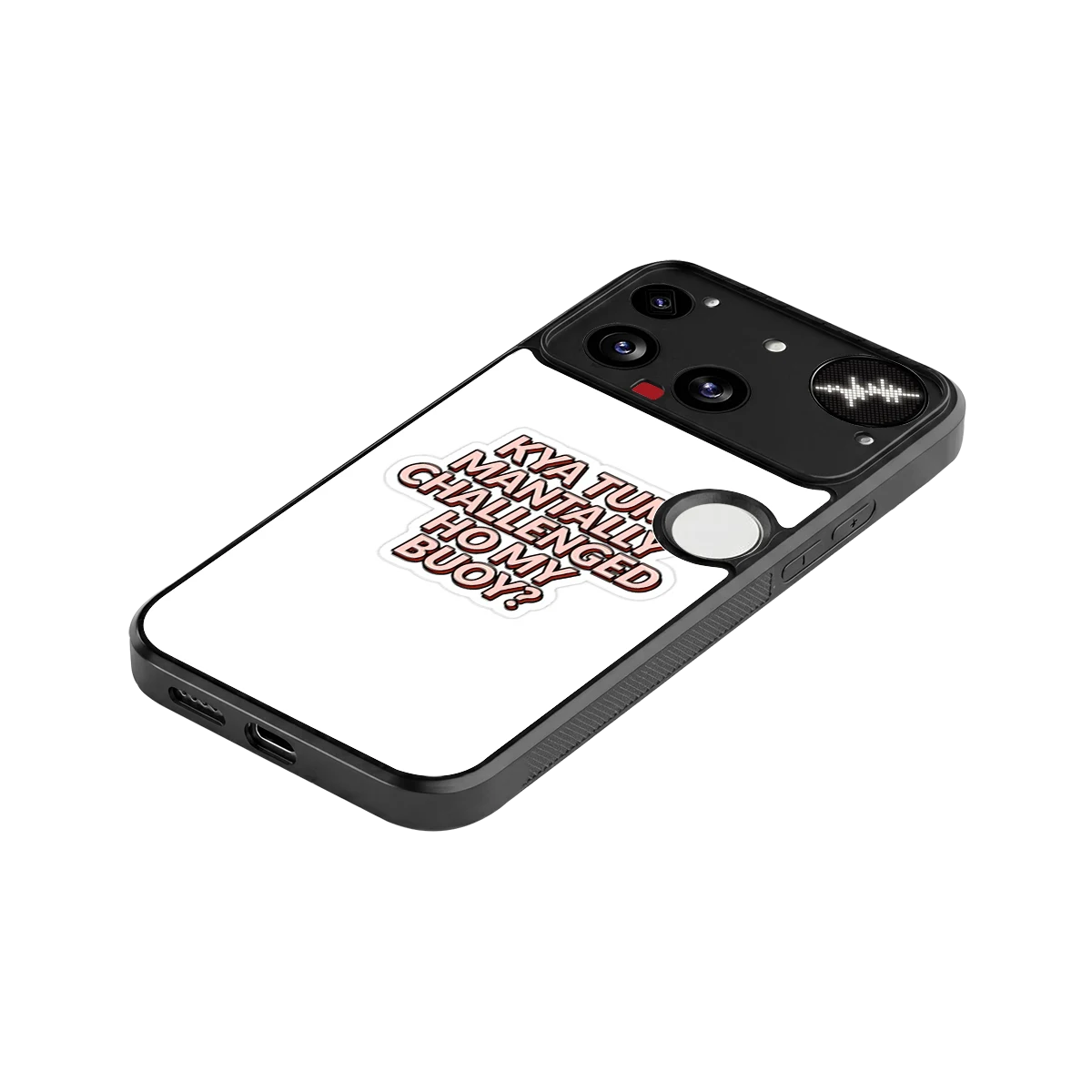 Mantally Challenged stylish phone case for nothing phone 3 | glossy glass and slim fit
