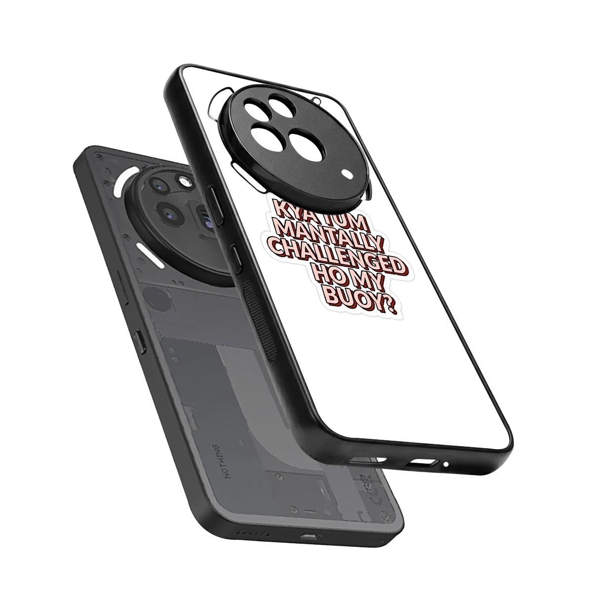 Mantally Challenged sleek nothing phone 3a pro cover with tempered glass back and TPU edges
