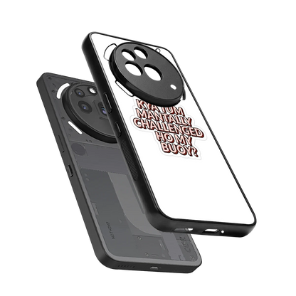 Mantally Challenged sleek nothing phone 3a pro cover with tempered glass back and TPU edges