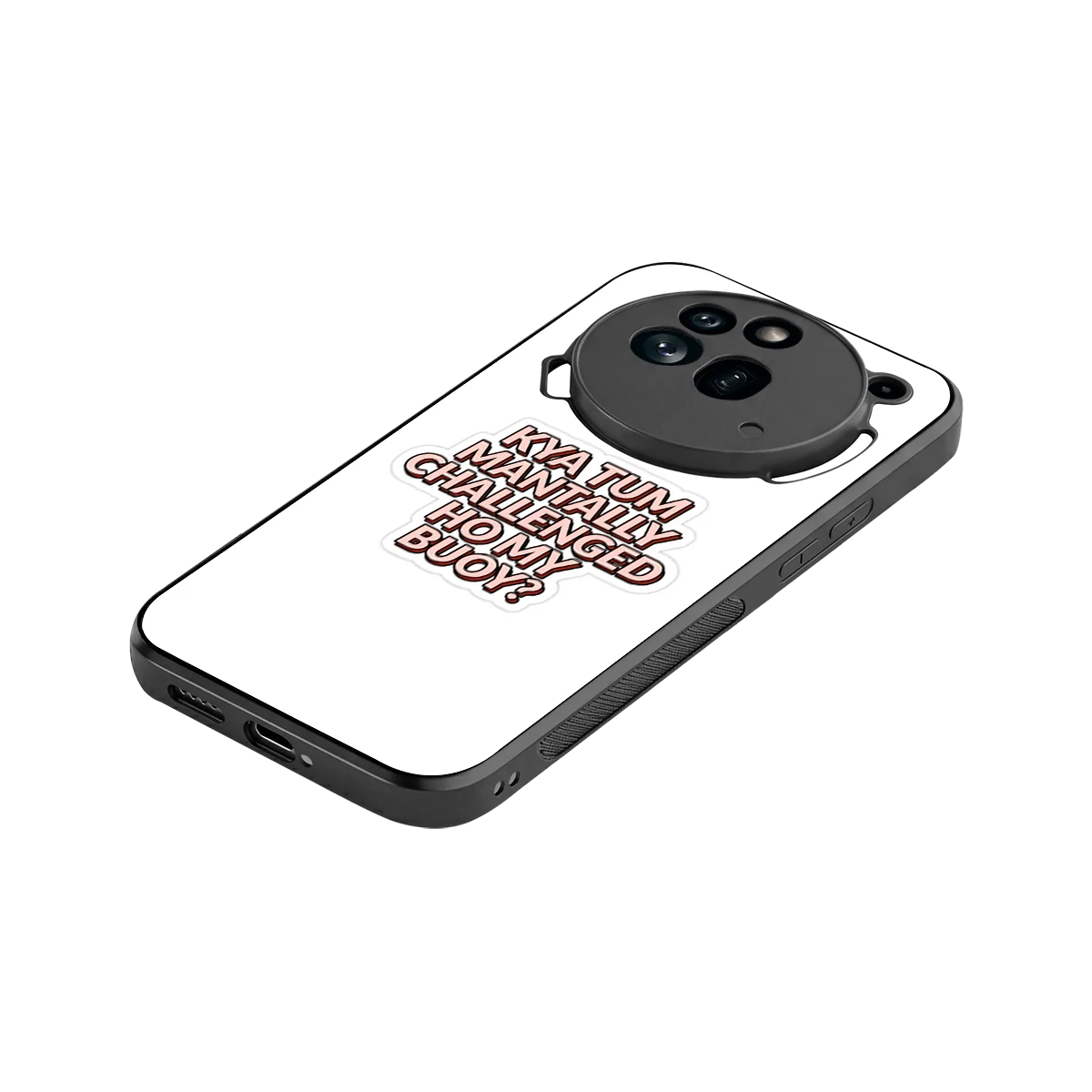 Mantally Challenged stylish phone case for nothing phone 3a pro | glossy glass and slim fit