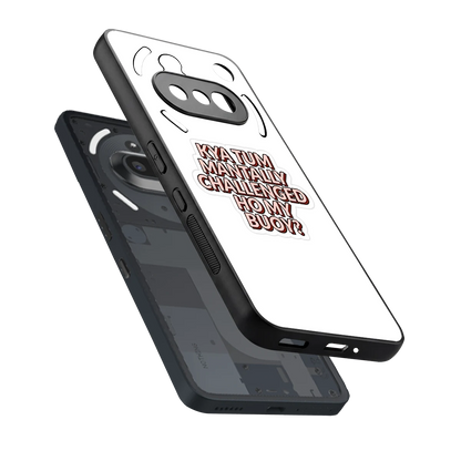 Mantally Challenged sleek nothing phone 3a cover with tempered glass back and TPU edges