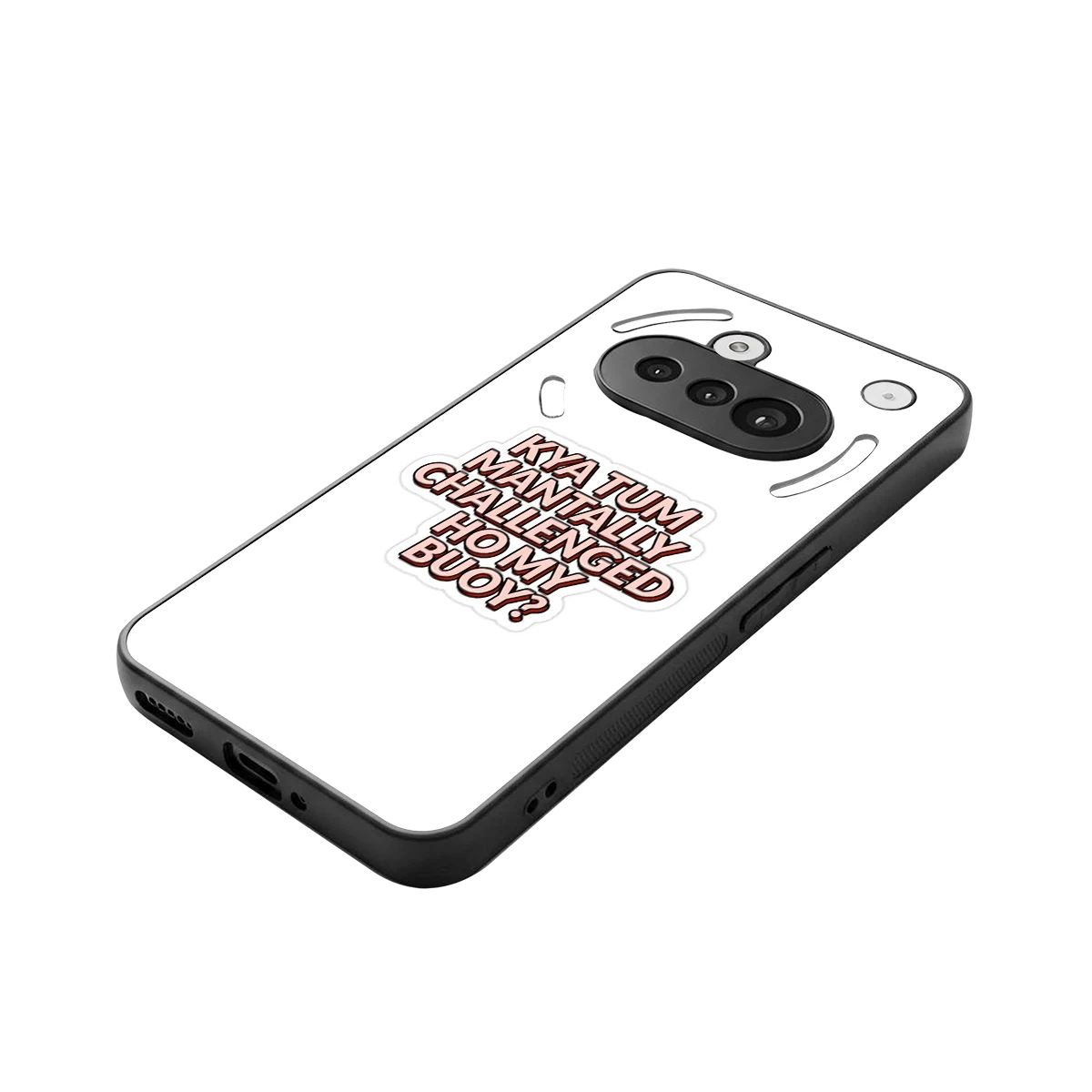 Mantally Challenged stylish phone case for nothing phone 3a | glossy glass and slim fit