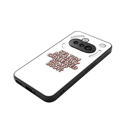 Mantally Challenged stylish phone case for nothing phone 3a | glossy glass and slim fit