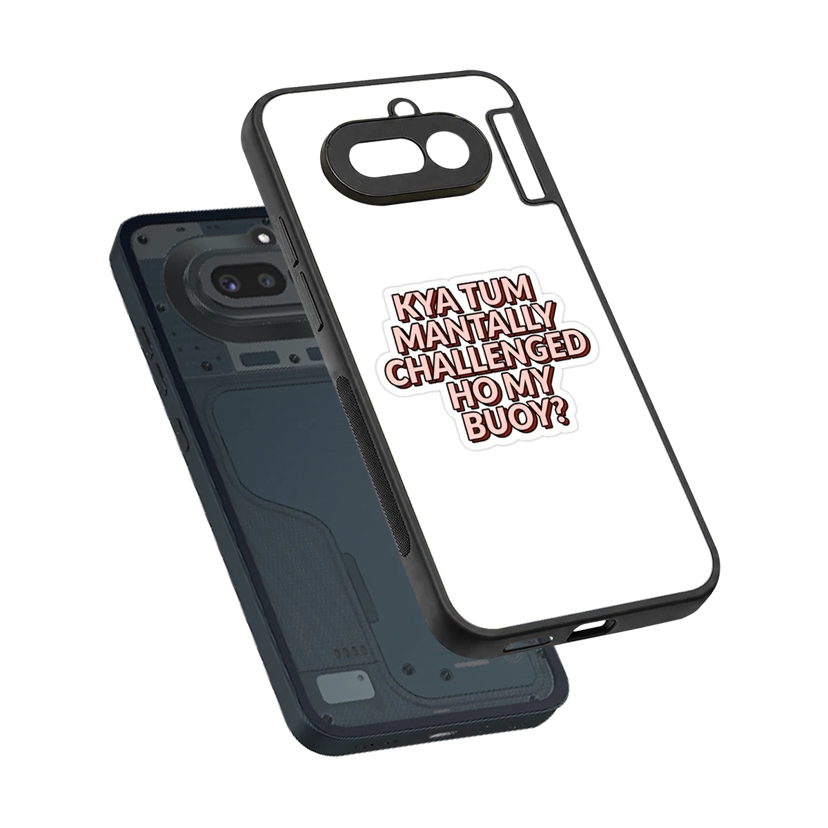 Mantally Challenged sleek nothing phone 4a cover with tempered glass back and TPU edges