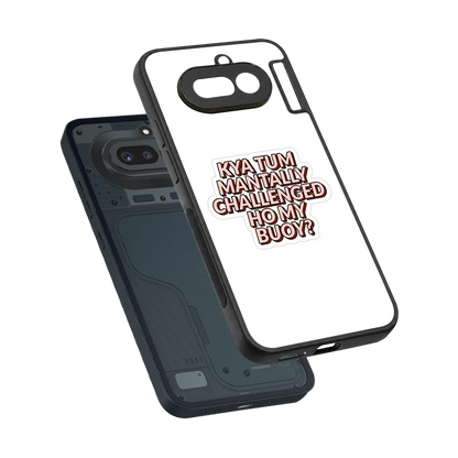 Mantally Challenged sleek nothing phone 4a cover with tempered glass back and TPU edges