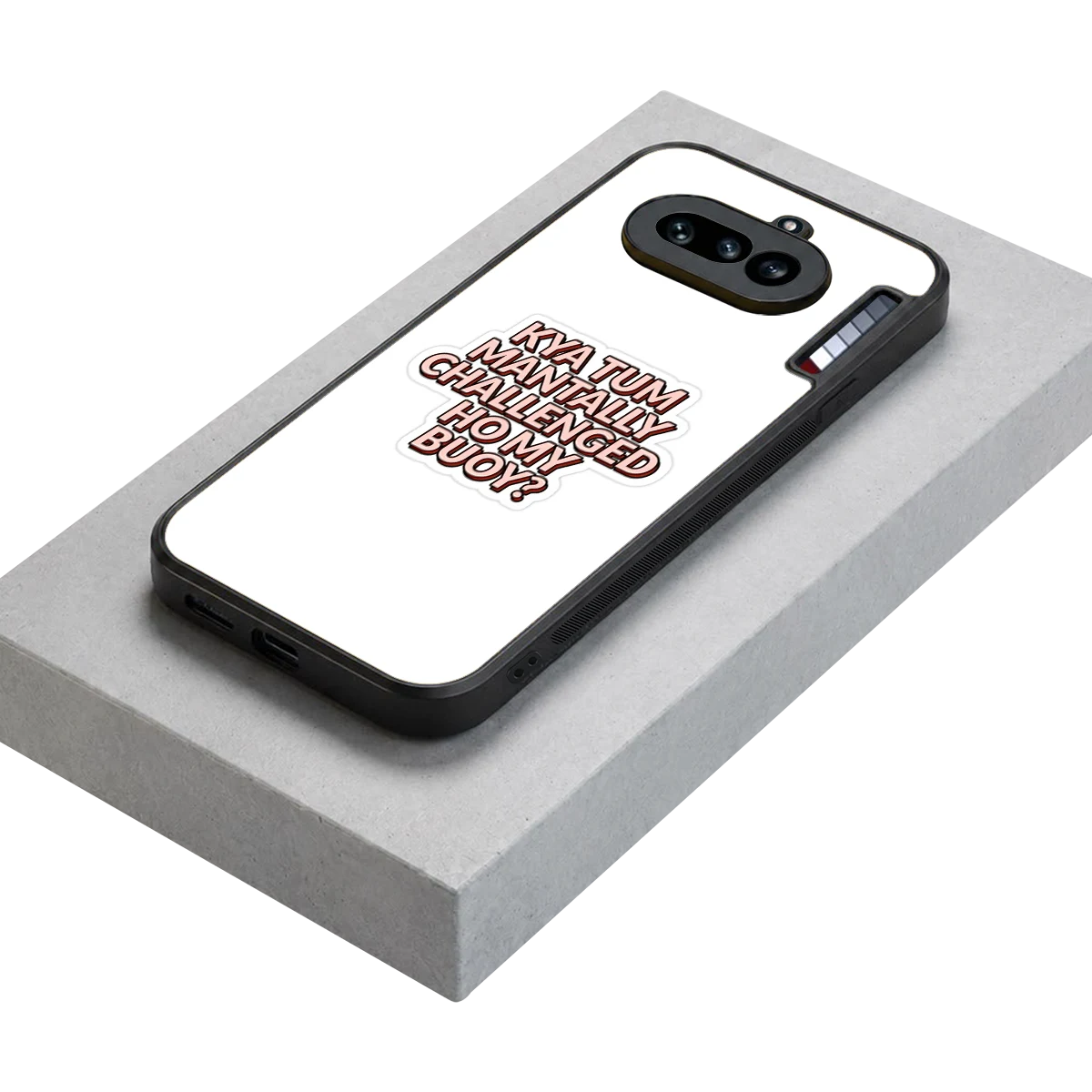 Mantally Challenged stylish phone case for nothing phone 4a | glossy glass and slim fit