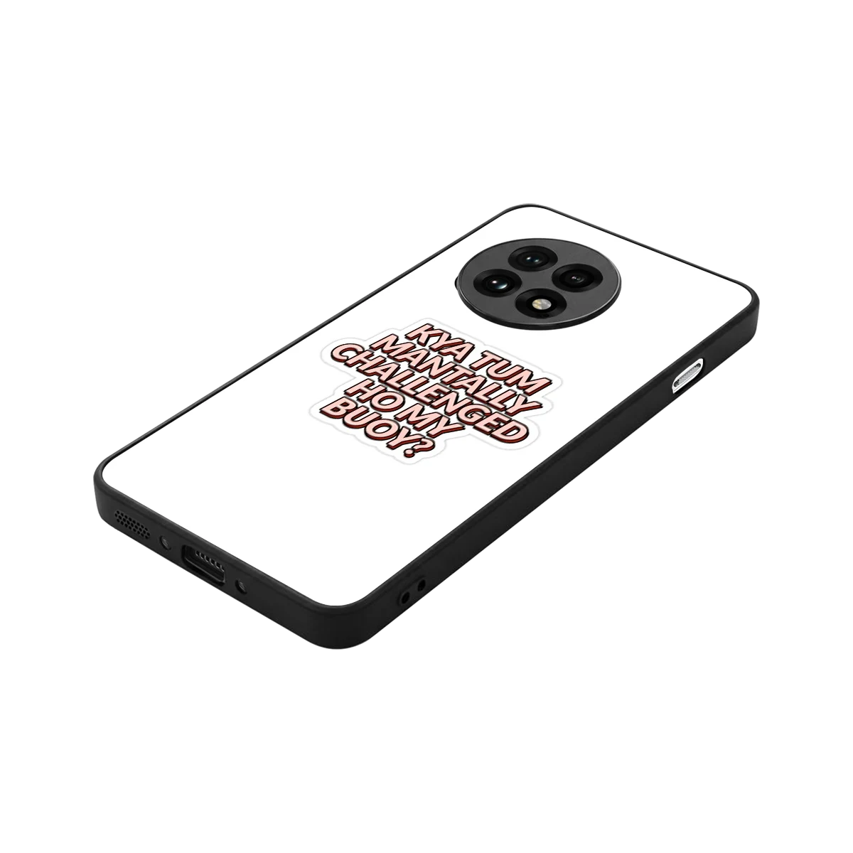 Mantally Challenged stylish phone case for oneplus 13r | glossy glass and slim fit