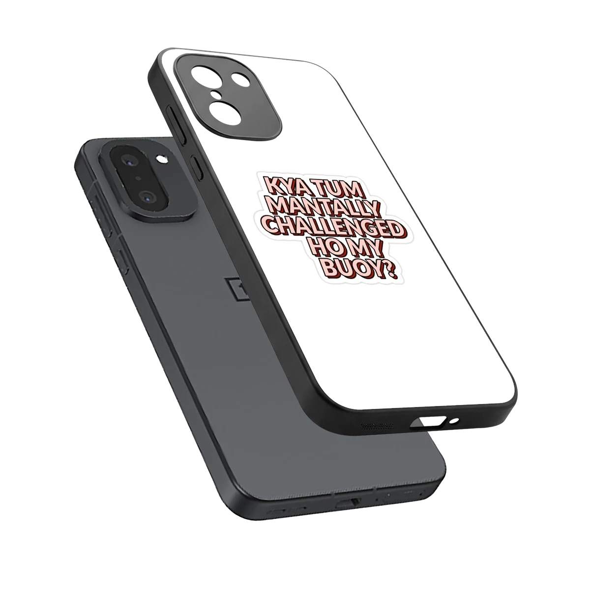 Mantally Challenged sleek oneplus 15r cover with tempered glass back and TPU edges