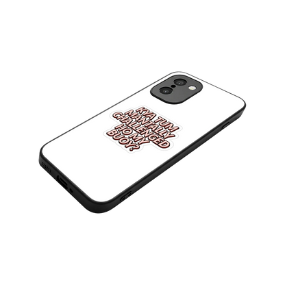 Mantally Challenged stylish phone case for oneplus 15r | glossy glass and slim fit