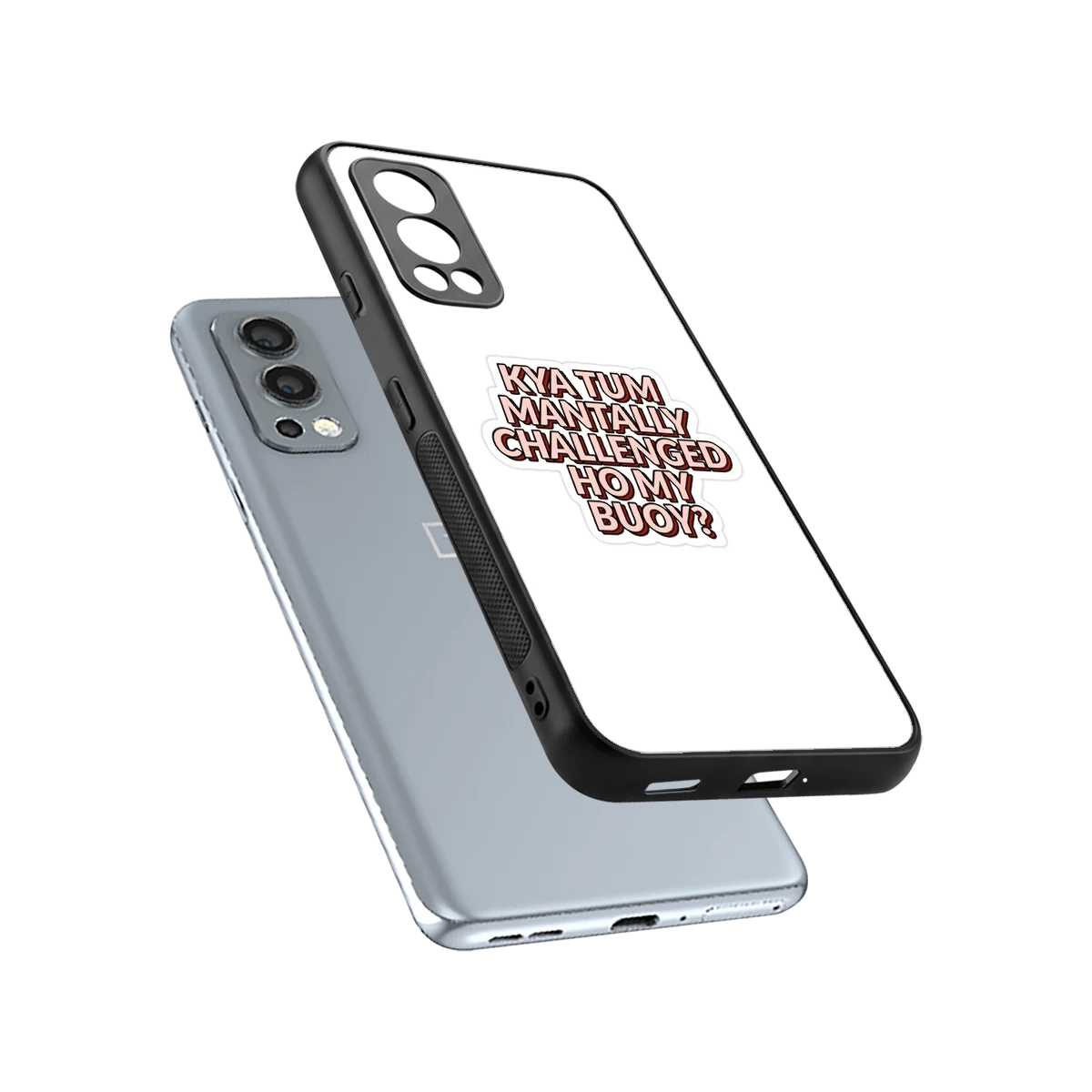 Mantally Challenged sleek oneplus nord 2 cover with tempered glass back and TPU edges