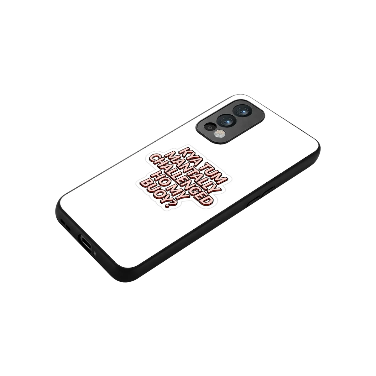 Mantally Challenged stylish phone case for oneplus nord 2 | glossy glass and slim fit