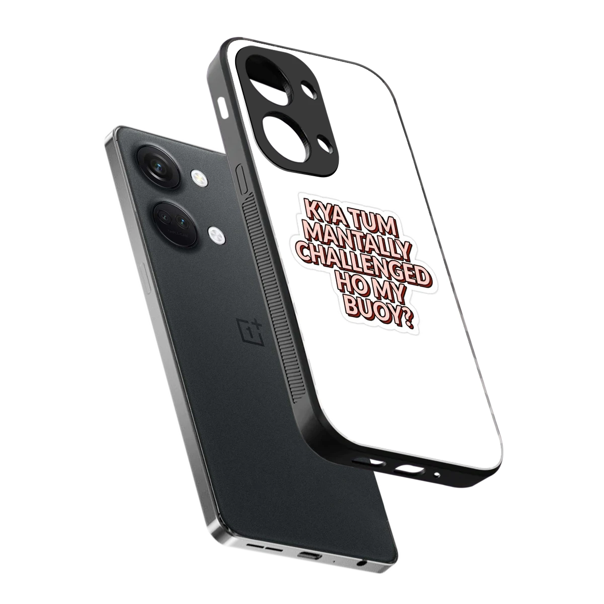 Mantally Challenged sleek oneplus nord 3 cover with tempered glass back and TPU edges