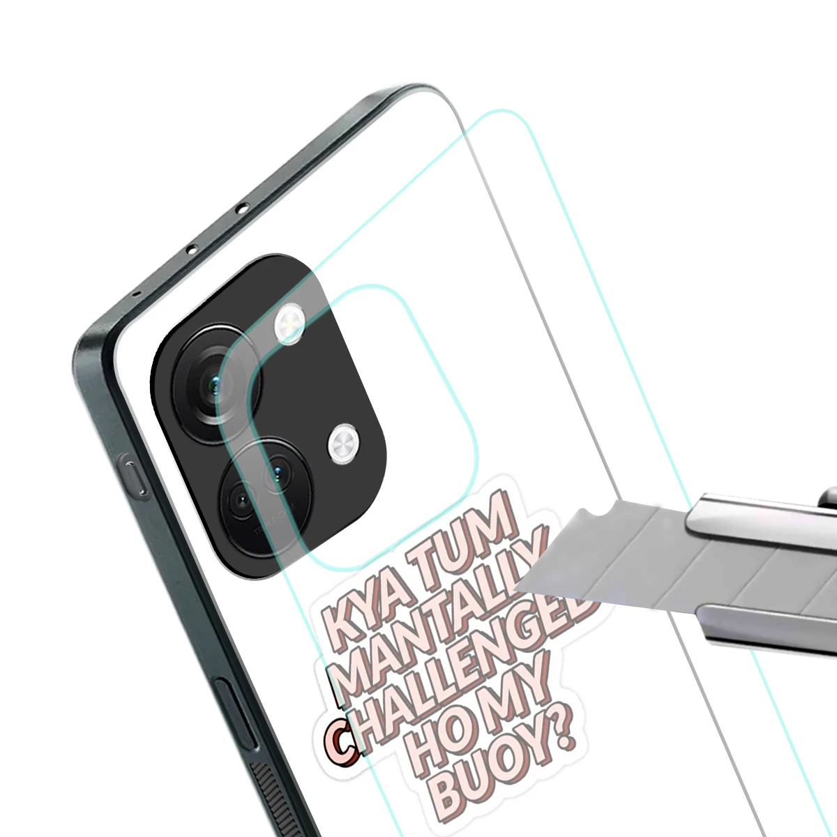 Mantally Challenged stylish phone case for oneplus nord 3 | glossy glass and slim fit